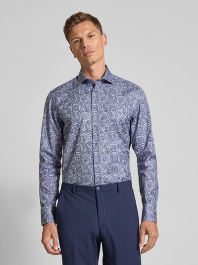 Stenstroms Regular Fit Business-Hemd mit Kentkragen Blau 4