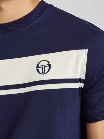 SERGIO TACCHINI T-Shirt mit Logo-Stitching Modell 'MASTER' Marine 3