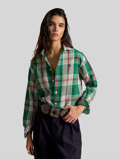 Polo Ralph Lauren Regular Fit Hemdbluse aus reiner Baumwolle Gruen 4