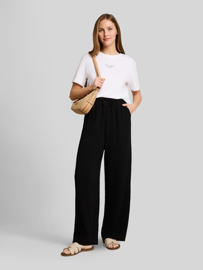 Tom Tailor Denim Wide Leg Hose aus Viskose-Mix Black 1