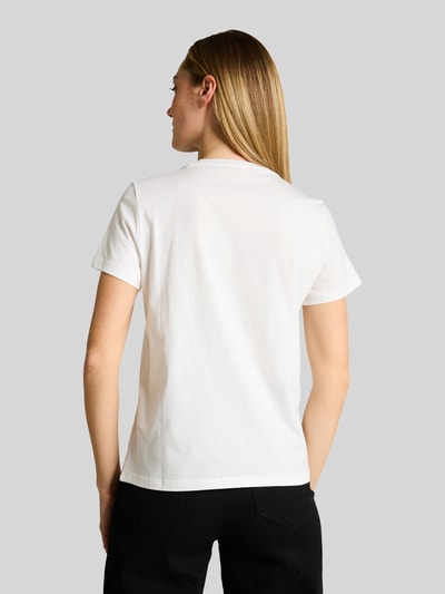 Tom Tailor Regular Fit T-Shirt aus reiner Baumwolle Weiss 5