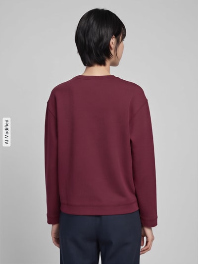 s.Oliver RED LABEL Relaxed Fit Sweatshirt aus Modal-Mix Bordeaux 5