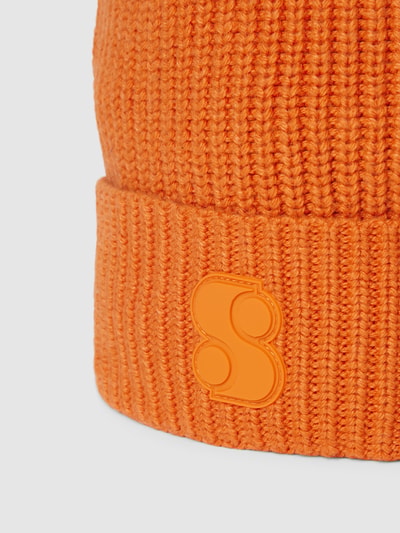 s.Oliver RED LABEL Beanie mit Label-Applikation Orange 2