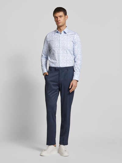 JOOP! Collection Slim Fit Business-Hemd mit Kentkragen Modell 'Pierce' Marine 1