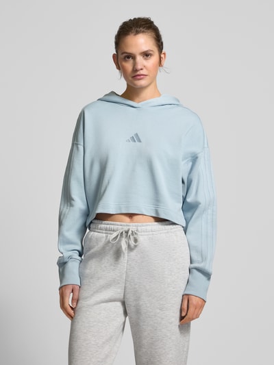 ADIDAS SPORTSWEAR Cropped Hoodie mit Label-Stitching Hellblau 4