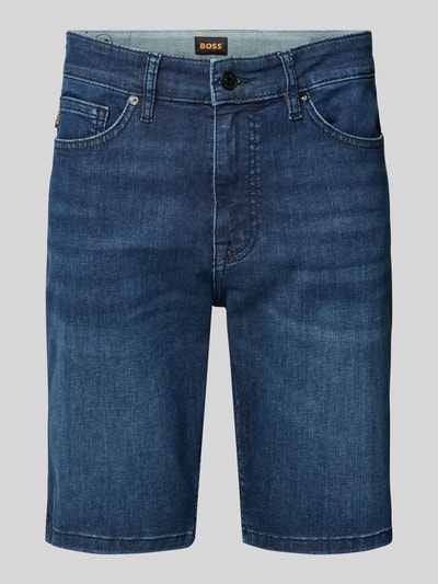 BOSS Orange Slim fit korte jeans in 5-pocketmodel, model 'Delaware' Donkerblauw - 2