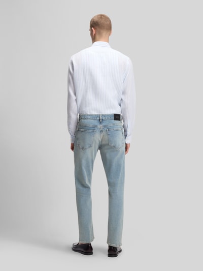 BOSS Straight Fit Jeans aus Baumwoll-Mix Modell 'C-OGDEN' Blau 5