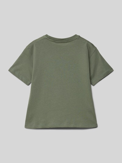 Mango T-Shirt mit Motiv-Print Oliv 3