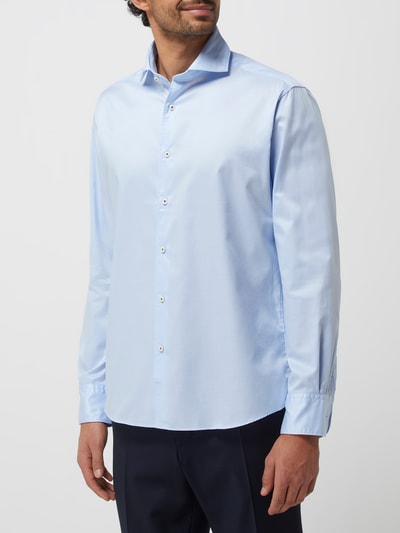 Eterna Zakelijk regular fit overhemd van twill Bleu - 4