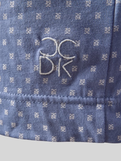 CCDK Copenhagen Góra od piżamy z nadrukiem z logo na całej powierzchni model ‘Janis’ Niebieski 2
