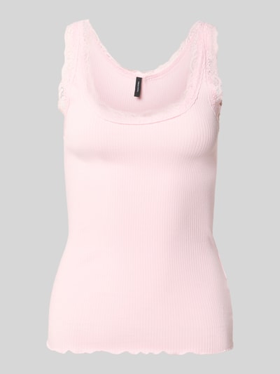 VERO MODA Slim Fit Tank Top aus Bio-Baumwoll-Mix Modell 'NANA' Rosa 2
