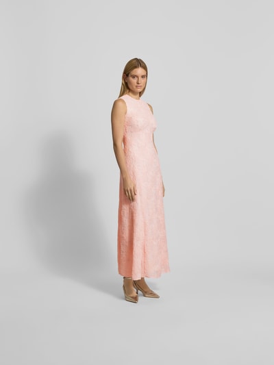 ROTATE Maxikleid mit floralem Allover-Besatz Hellrosa 1