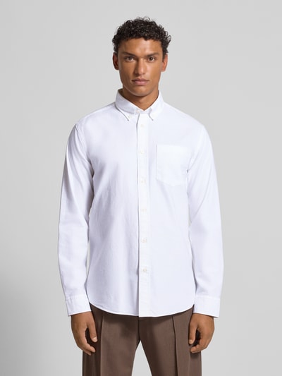 SELECTED HOMME Regular Fit Freizeithemd aus Baumwoll-Mix Modell 'REGRICK' Weiss 4