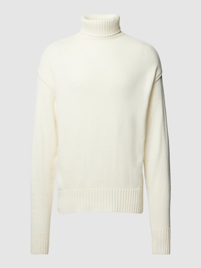 Drykorn Rollkragenpullover mit überschnittenen Schultern Modell 'JELDRIK' Offwhite 2