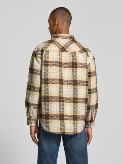 Tommy Jeans oversized fit hemdjack met all-over motief Beige - 5