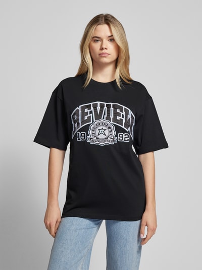 Review T-Shirt mit Label-Print Black 4