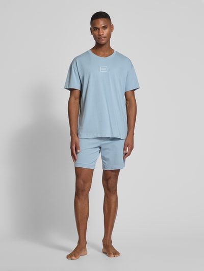 HUGO T-Shirt mit Label-Print Blau 1