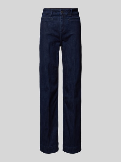 Christian Berg Woman Wide Leg Jeans mit Eingriff- und Gesäßtaschen Marine 2