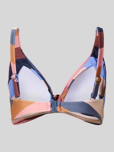 Produktfoto, Bikini-Oberteil mit Knoten-Detail Modell 'CORANGS' von Barts aus Material-Mix mit Stretch-Anteil, bunte geometrische Muster, vorgeformte Cups, Breite, verstellbare Träger, Hakenverschluss