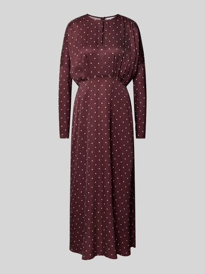 Jake*s Collection Maxi-jurk met druppelvormige hals Aubergine - 2