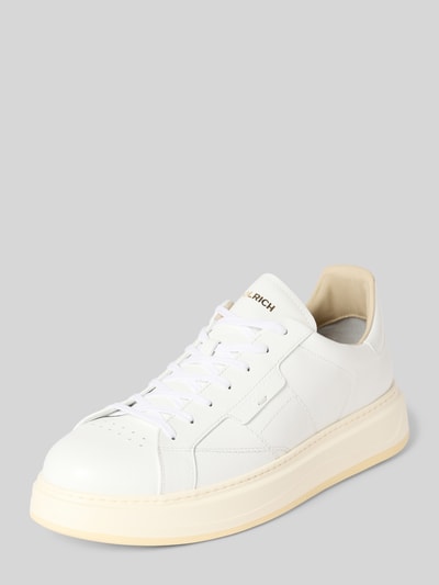Woolrich Chunky sneakers van leer met labeldetail Wit - 1
