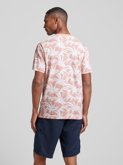 Tom Tailor T-shirt met all-over motief Koraal - 5