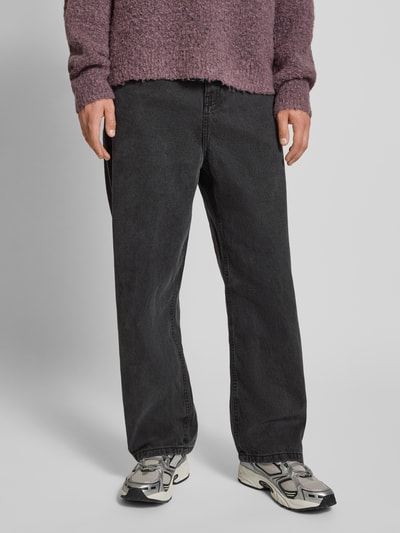 PROHIBITED Wide fit jeans met steekzakken, model 'Haven' Lichtgrijs - 4