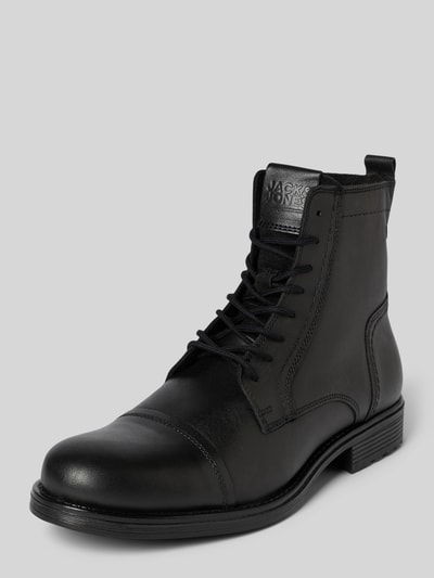 Jack & Jones Boots aus Leder mit Reißverschluss Modell 'RUSSEL' Black 1