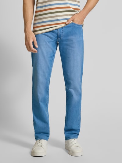 Brax Regular Fit Jeans im 5-Pocket-Design Modell 'Cadiz' Hellblau 4