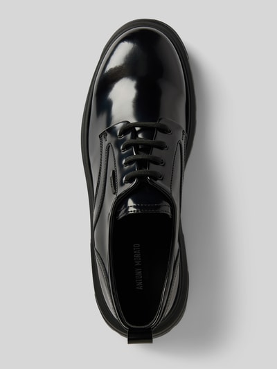 Antony Morato Lederderby mit Label-Detail Modell 'FARHAN IN SHINY' Black 3