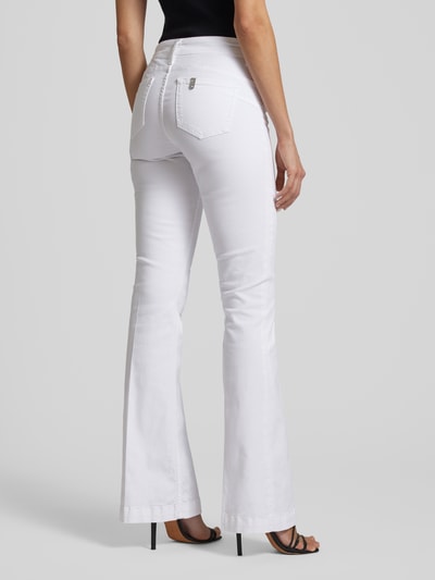 Liu Jo White Flared jeans in effen design met kralen Wit - 5