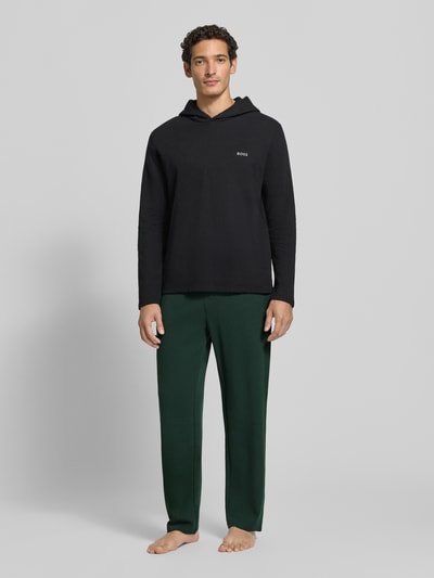 BOSS Regular Fit Sweathose aus Baumwoll-Mix Dunkelgruen 1