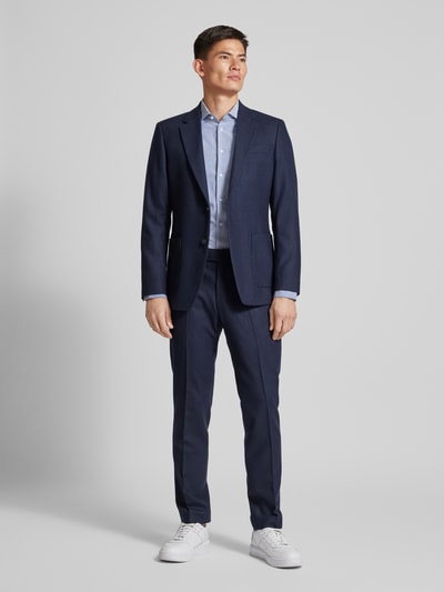 Tommy Hilfiger Tailored Slim Fit Business-Hemd mit Knopfleiste Royal 1