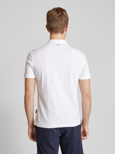 Napapijri Regular fit poloshirt met labelprint, model 'elbas' Offwhite - 5