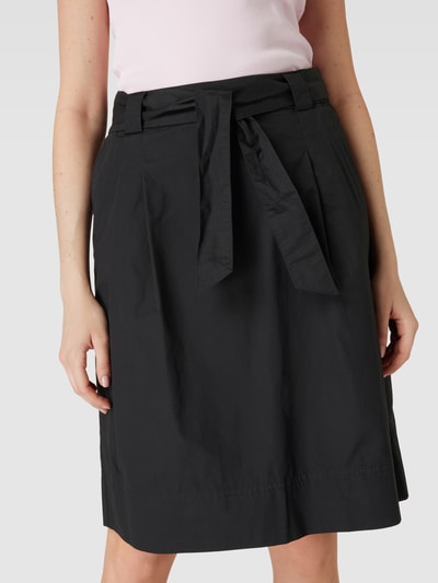 Christian Berg Woman Midirok met strikceintuur Zwart - 3