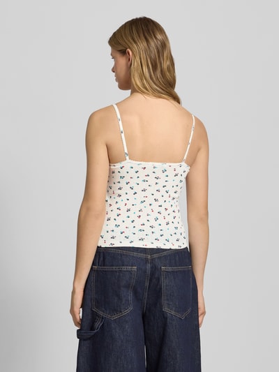 Tommy Jeans Slim Fit Trägertop aus Baumwoll-Mix Offwhite 5