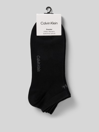 CK Calvin Klein Sneakersokken met labeldetail in een set van 3 paar Zwart - 3