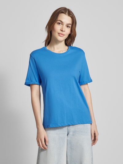 MSCH Copenhagen T-shirt in effen design, model 'Terina' Koningsblauw - 4