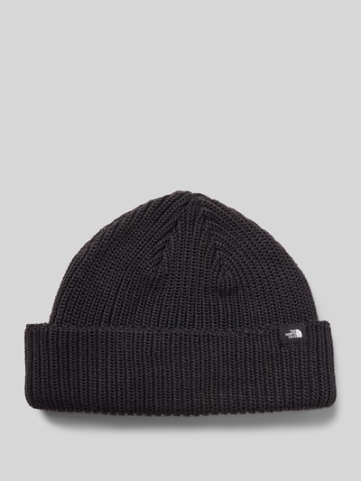 The North Face Strickmütze mit breitem Umschlag und Label-Detail Black 1