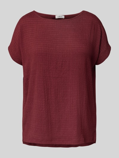 s.Oliver RED LABEL Relaxed fit T-shirt met stretch Bordeaux - 2