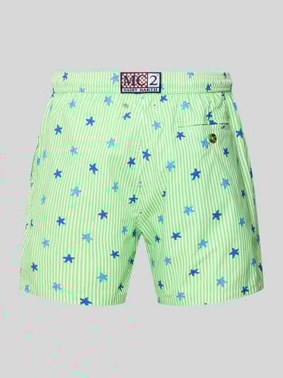MC2 Saint Barth Relaxed Fit Badeshorts mit Tunnelzug Hellgruen 3