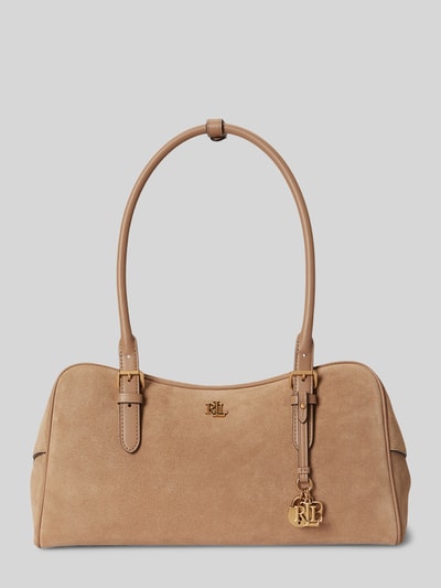 Lauren Ralph Lauren Henkeltasche aus echtem Veloursleder Beige 2