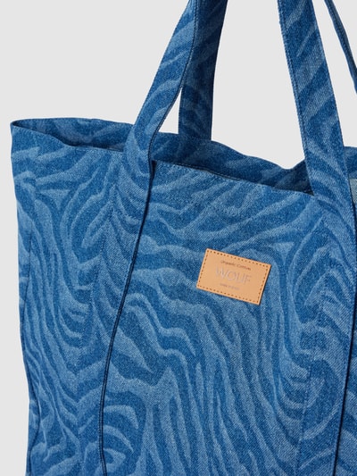 WOUF Tote Bag mit Allover-Muster Modell 'Sierra' Jeansblau 3