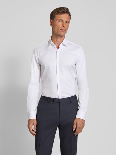 HUGO Slim Fit Businesshemd aus reiner Baumwolle Modell 'KENNO' Weiss 4
