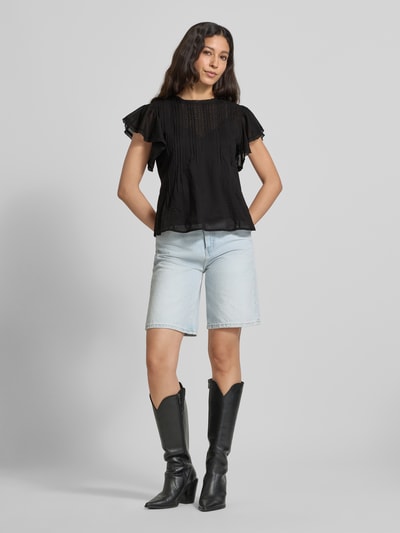 Scotch & Soda Regular Fit Bluse aus reiner Baumwolle mit Lochmuster Black 1