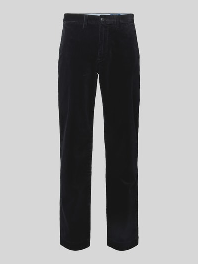 Polo Ralph Lauren Stretch straight fit corduroy broek met riemlussen, model 'BEDFORD' Zwart - 2