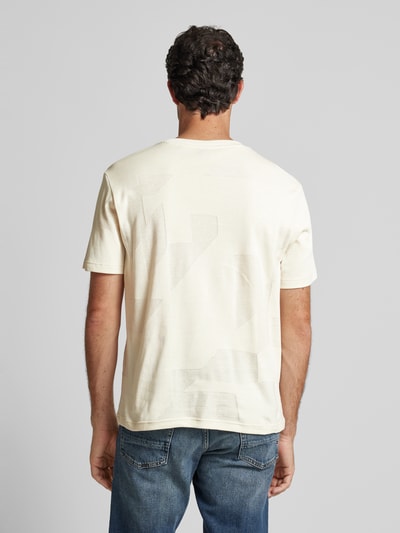 BOSS Green T-shirt met ronde hals, model 'Jagged' Beige - 5