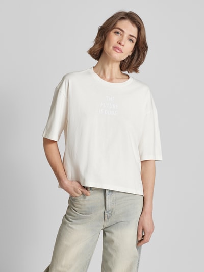 Marc O'Polo Oversized T-Shirt mit Statement-Print Offwhite 4