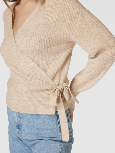 Pieces Cardigan in Wickel-Optik Modell 'ELLEN' Beige 3