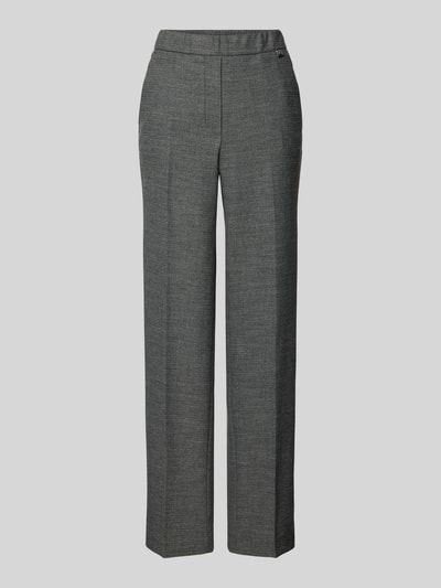 Marc Cain Wide leg stoffen broek met persplooien Zwart - 2